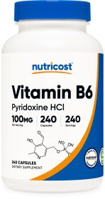 Vitamin B6 (Pyridoxine HCl) Capsules (100 MG) (240 Capsules)